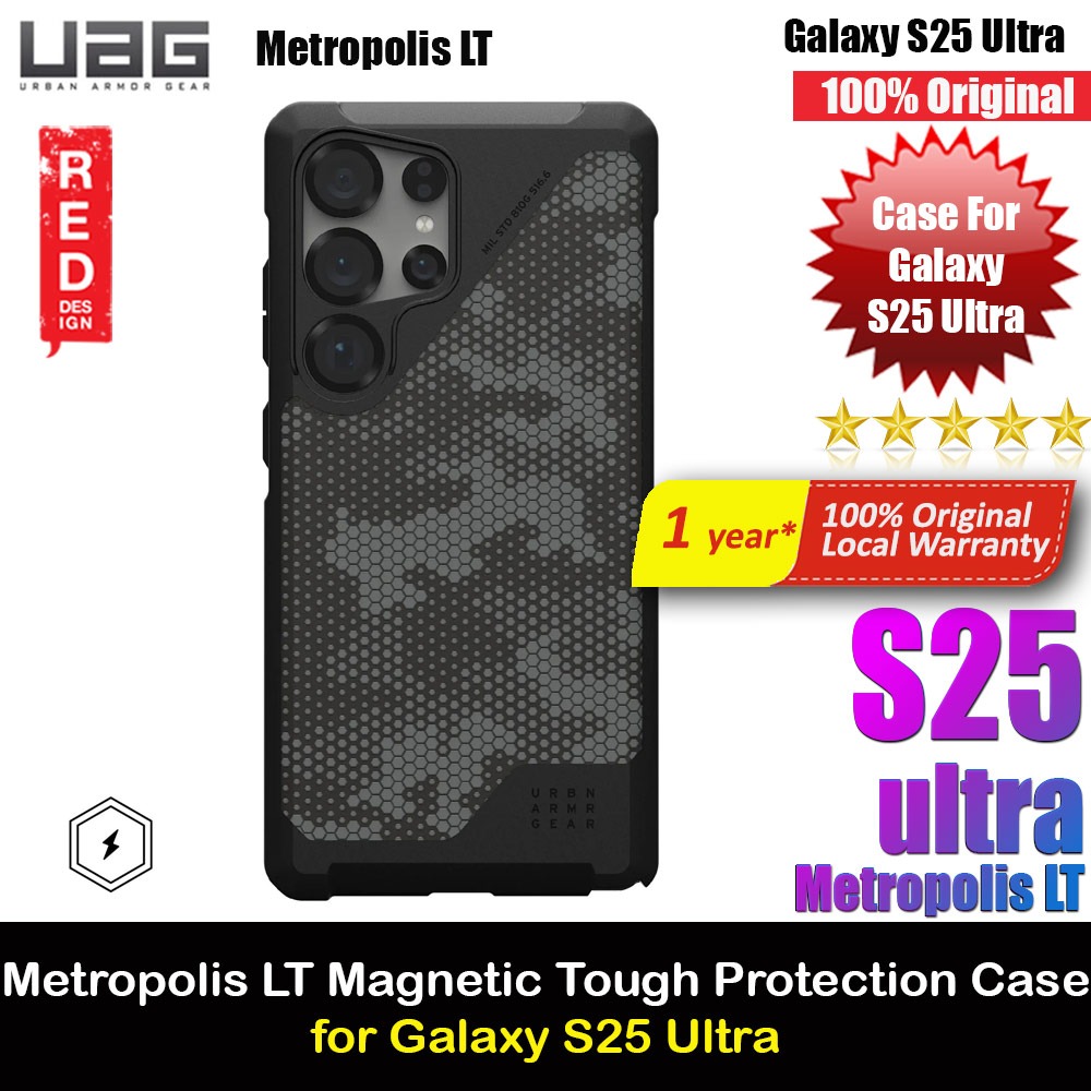 Picture of UAG Metropolis LT Pro Galaxy S25 Ultra High Quality Drop Protection Case with Magnetic Charging Compatible (Micro Hex Camo Graphite) Samsung Galaxy S25 Ultra- Samsung Galaxy S25 Ultra Cases, Samsung Galaxy S25 Ultra Covers, iPad Cases and a wide selection of Samsung Galaxy S25 Ultra Accessories in Malaysia, Sabah, Sarawak and Singapore 